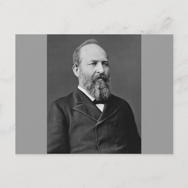 James Garfield 20th President Postcard (Front)