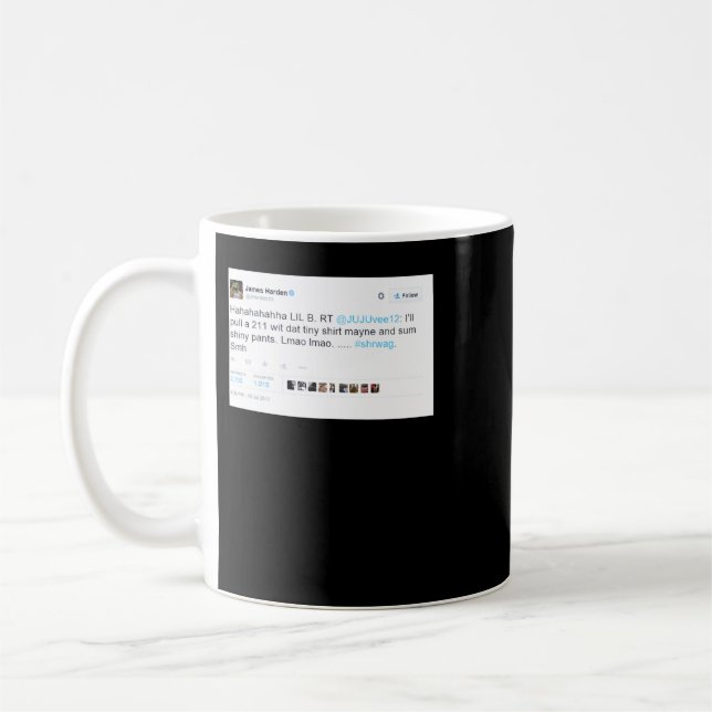 James Harden Funny Tweets Coffee Mug (Left)