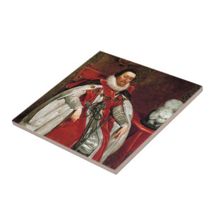 James I by Daniel Mytens Tile