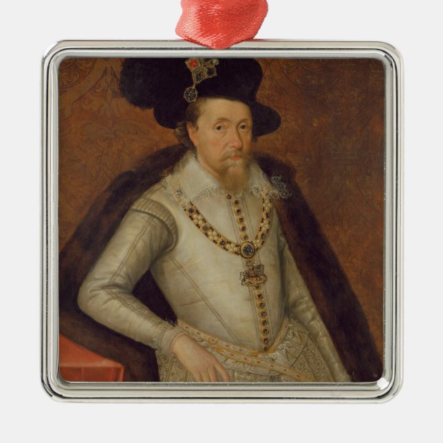 James I of England, and VI of Scotland Metal Tree Decoration (Front)