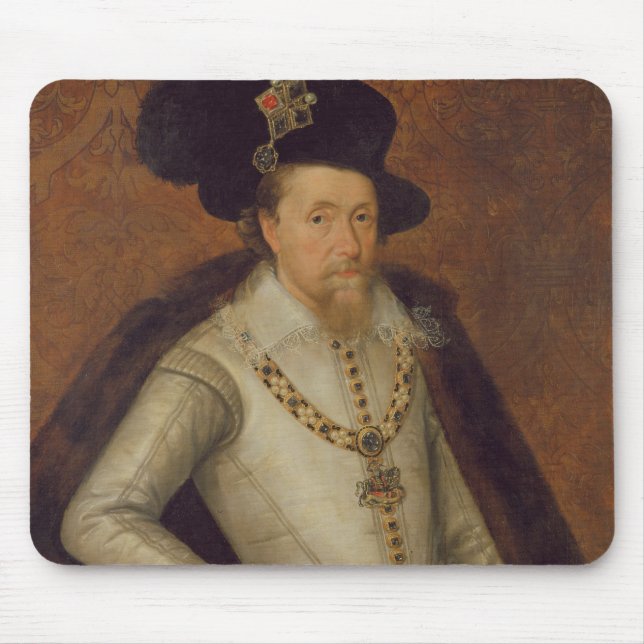 James I of England, and VI of Scotland Mouse Mat (Front)