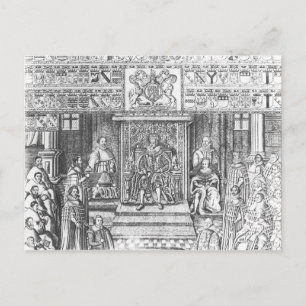 James I of England at Court Postcard