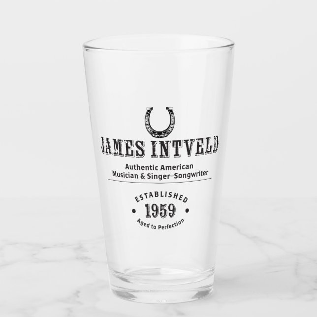 James Intveld Horseshoe Beer Glass (Front)