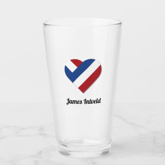 James Intveld with Netherlands Heart Flag Glass