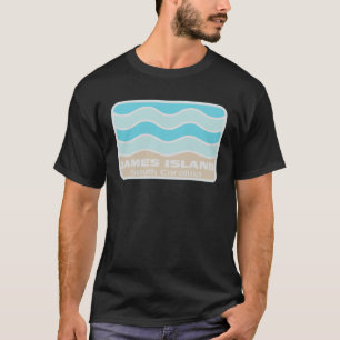 James Island South Carolina Retro SC Waves Beach S T-Shirt
