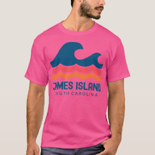 James Island South olina SC Vintage Wave T-Shirt