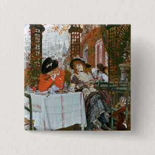 James Jacques Joseph Tissot A Luncheon 15 Cm Square Badge