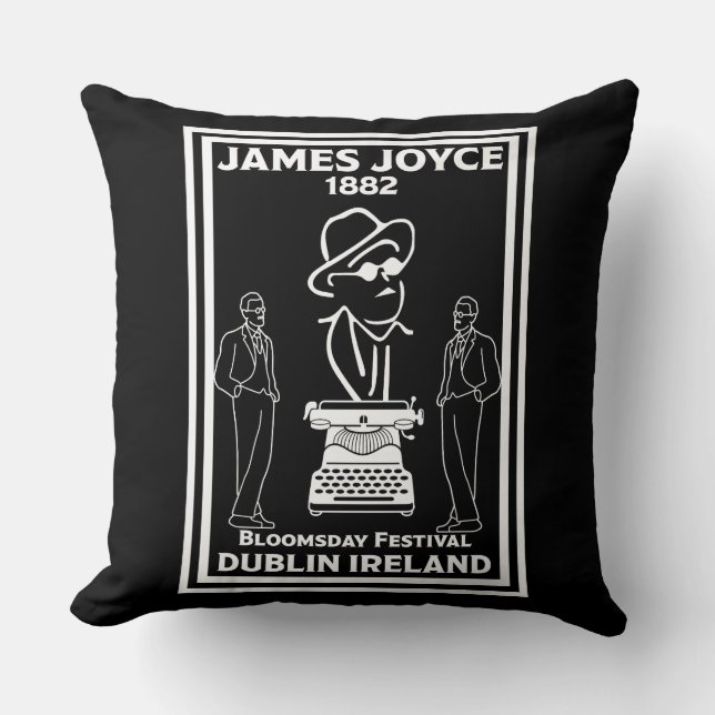 James Joyce Dublin Ireland Cushion (Front)