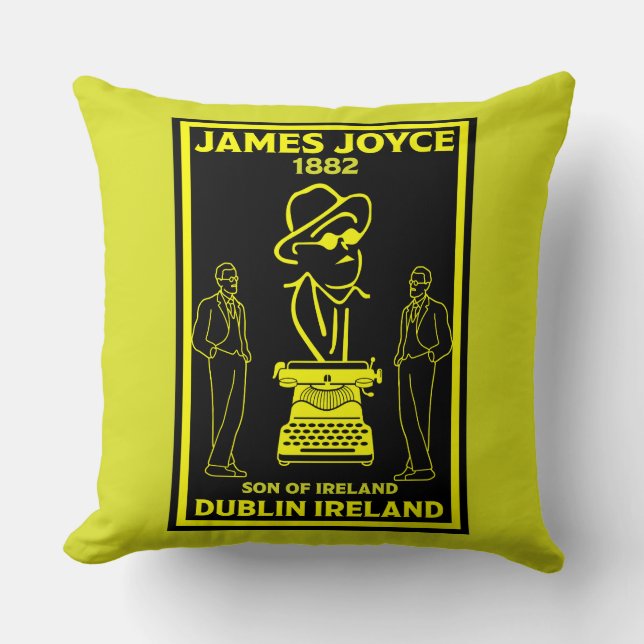 James Joyce Dublin Ireland Cushion (Front)