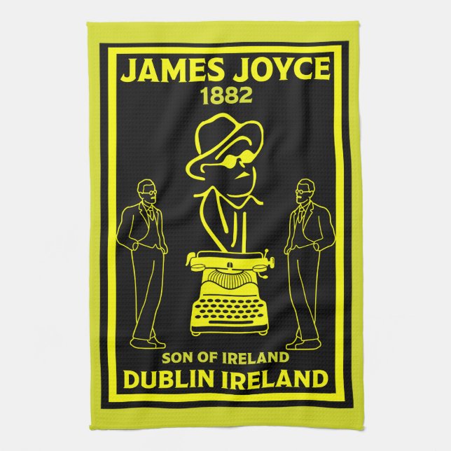 James Joyce Dublin Ireland Tea Towel (Vertical)