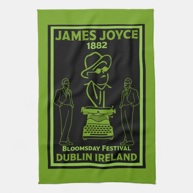 James Joyce Dublin Ireland Tea Towel (Vertical)