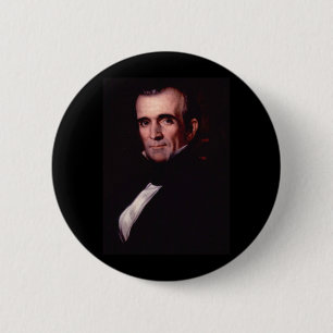 James K. Polk 11th US President 6 Cm Round Badge