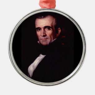 James K. Polk 11th US President Metal Tree Decoration