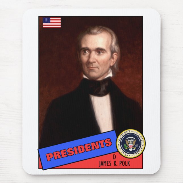 James K. Polk Baseball Card Mouse Mat (Front)