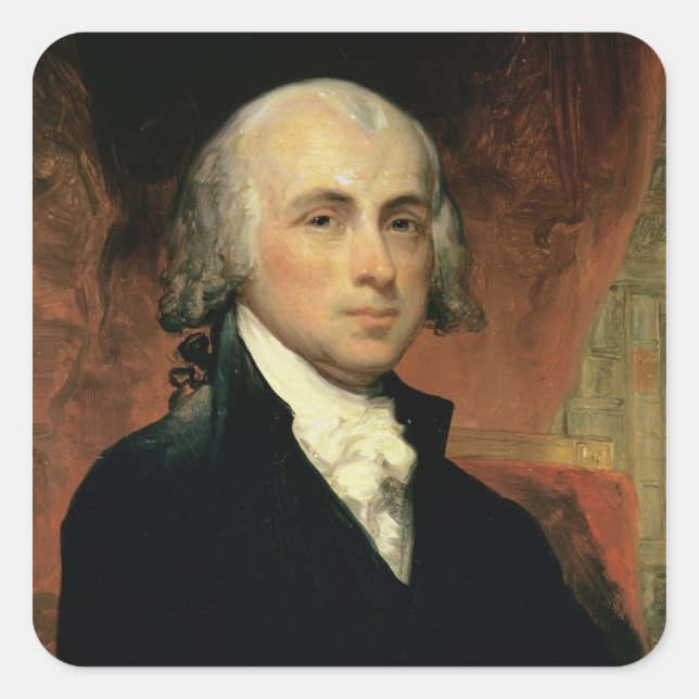 James Madison 2 Square Sticker (Front)