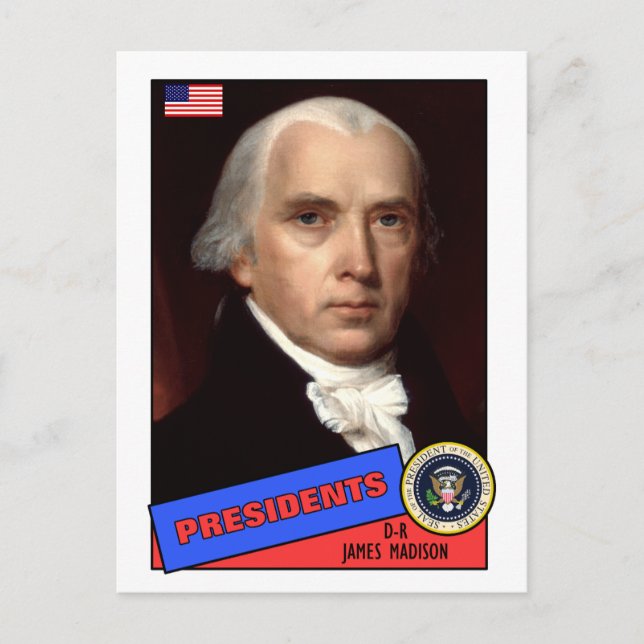 James Madison Baseball Card (Front)