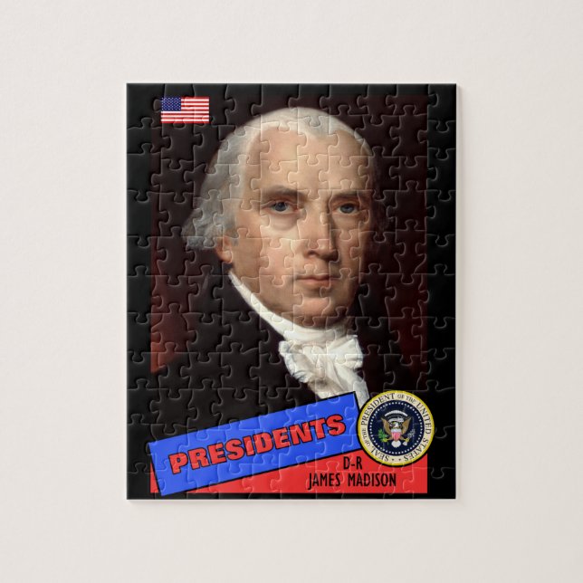 James Madison Baseball Card Jigsaw Puzzle (Vertical)