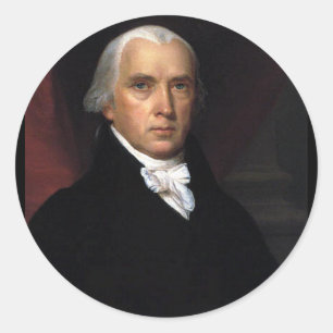 James Madison Classic Round Sticker