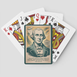 James Madison Fourth President Illustration Retro Playing Cards
