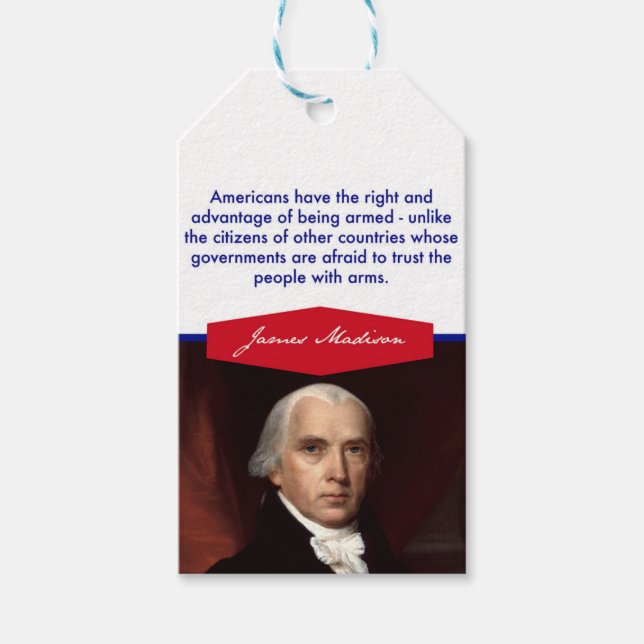 James Madison Gift Tags (Front)
