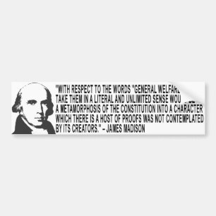 James Madison Quote Bumper Sticker