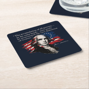 James Madison Square Paper Coaster