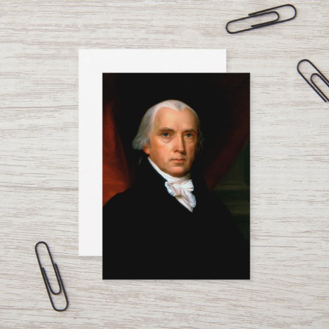 James Madison the 4th President: Colonial America Business Card (Front/Back In Situ)