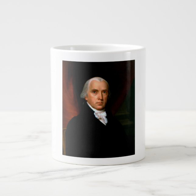 James Madison the 4th President: Colonial America Large Coffee Mug (Front)