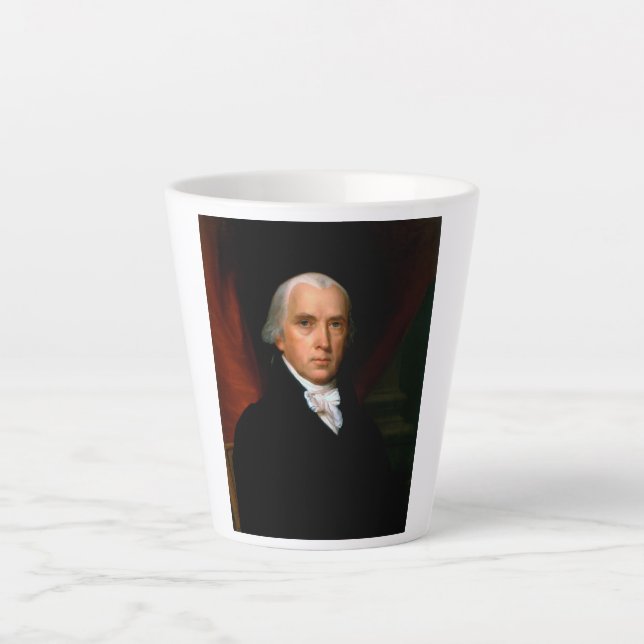 James Madison the 4th President: Colonial America Latte Mug (Front)