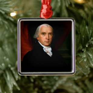 James Madison the 4th President: Colonial America Metal Tree Decoration