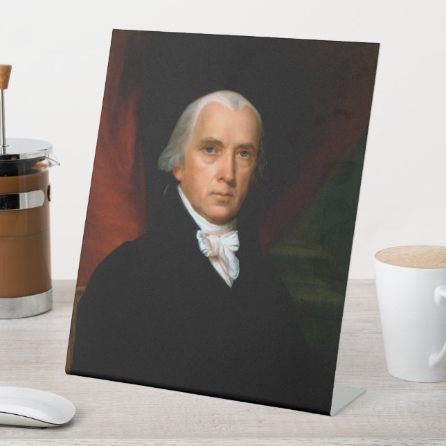 James Madison the 4th President: Colonial America Pedestal Sign (In SItu)