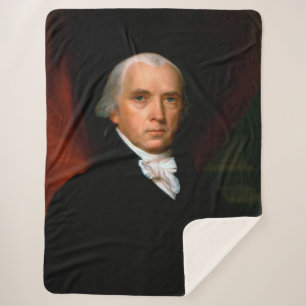 James Madison the 4th President: Colonial America Sherpa Blanket