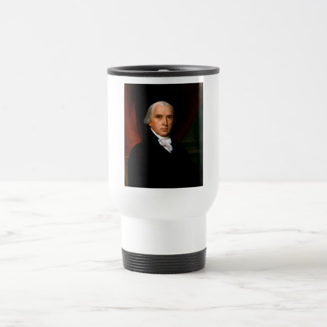 James Madison the 4th President: Colonial America Travel Mug (Center)