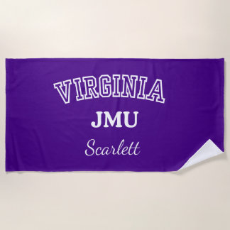 James Madison University Personalised Beach Towel