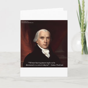 James Madison "War & Freedom" Wisdom Quote Gifts Card
