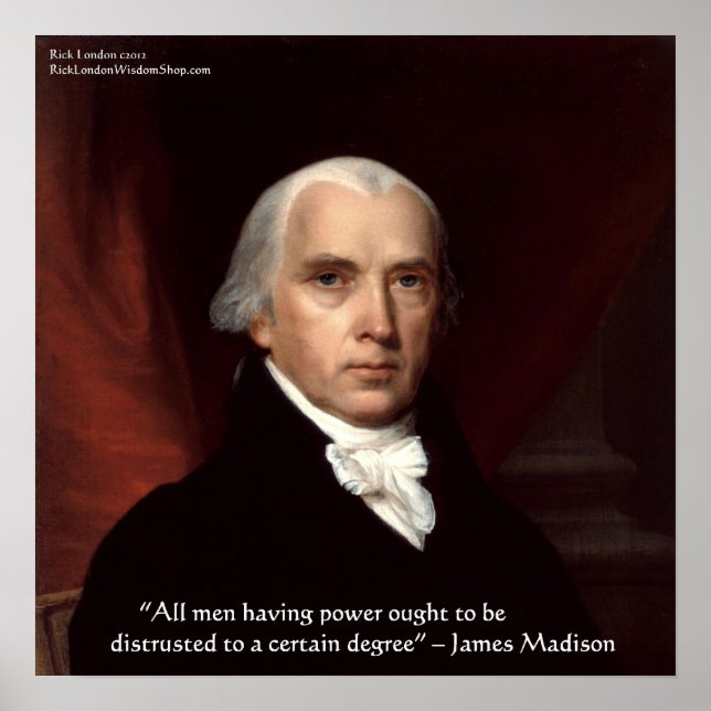 James Madison "War & Freedom" Wisdom Quote Poster (Front)