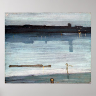 James McNeil Whisler Nocturne in Blue and Silver Poster