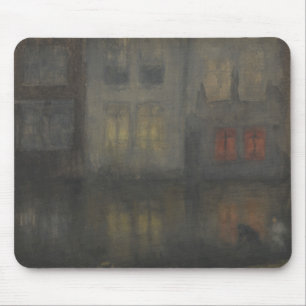 James McNeill Whistler - Nocturne - Black and Red Mouse Mat