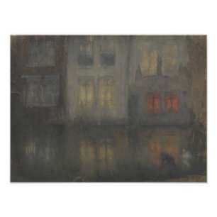 James McNeill Whistler - Nocturne - Black and Red Photo Print