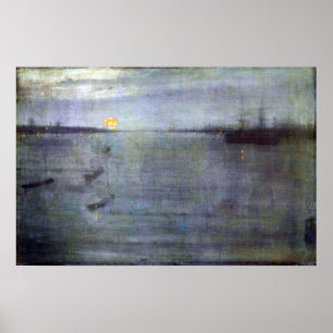 James McNeill Whistler Nocturne Blue and Gold Poster