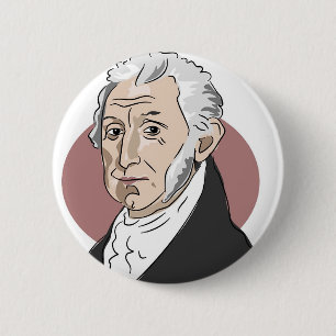 James Monroe 6 Cm Round Badge