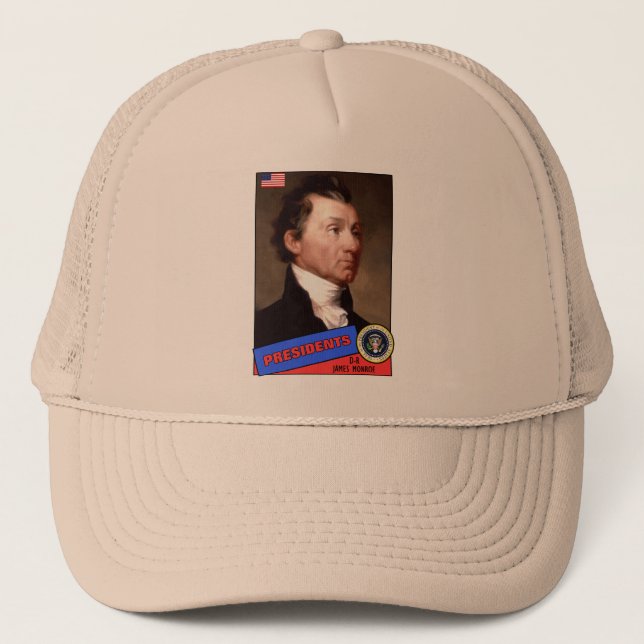 James Monroe Baseball Card Trucker Hat (Front)