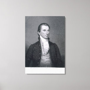 James Monroe, engraved by Asher Brown Durand (1796 Canvas Print