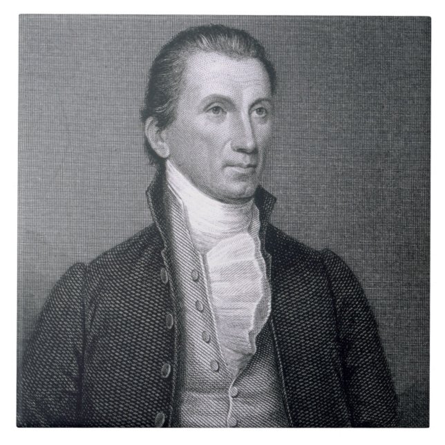 James Monroe, engraved by Asher Brown Durand (1796 Tile (Front)