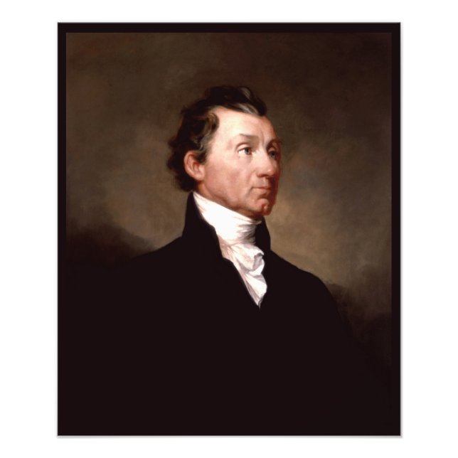 James Monroe Portrait, Early American President Photo Print (Front)