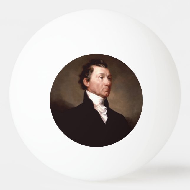 James Monroe Portrait, Early American President Ping Pong Ball (Front)