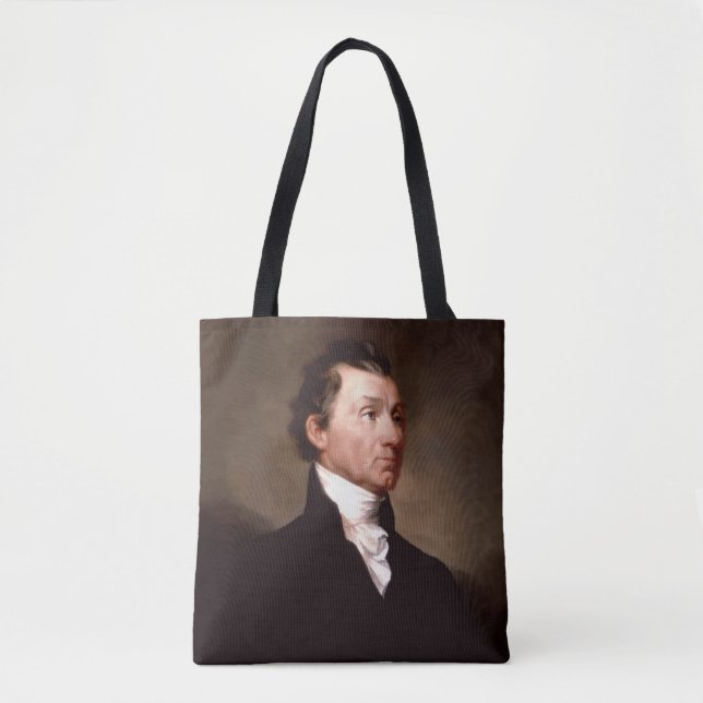 James Monroe Portrait, Early American President Tote Bag (Front)