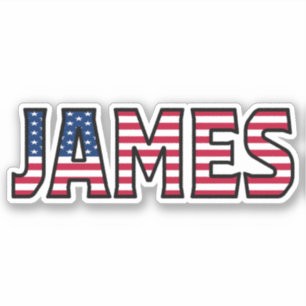 James Name Vorname USA Sticker Stickerset