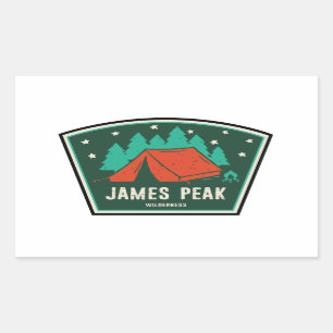 James Peak Wilderness Colorado Camping Rectangular Sticker