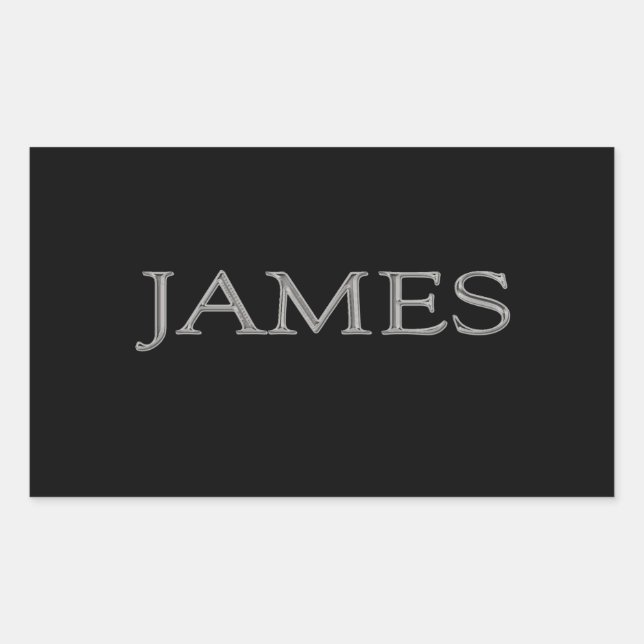 James Personalised Name Rectangular Sticker (Front)